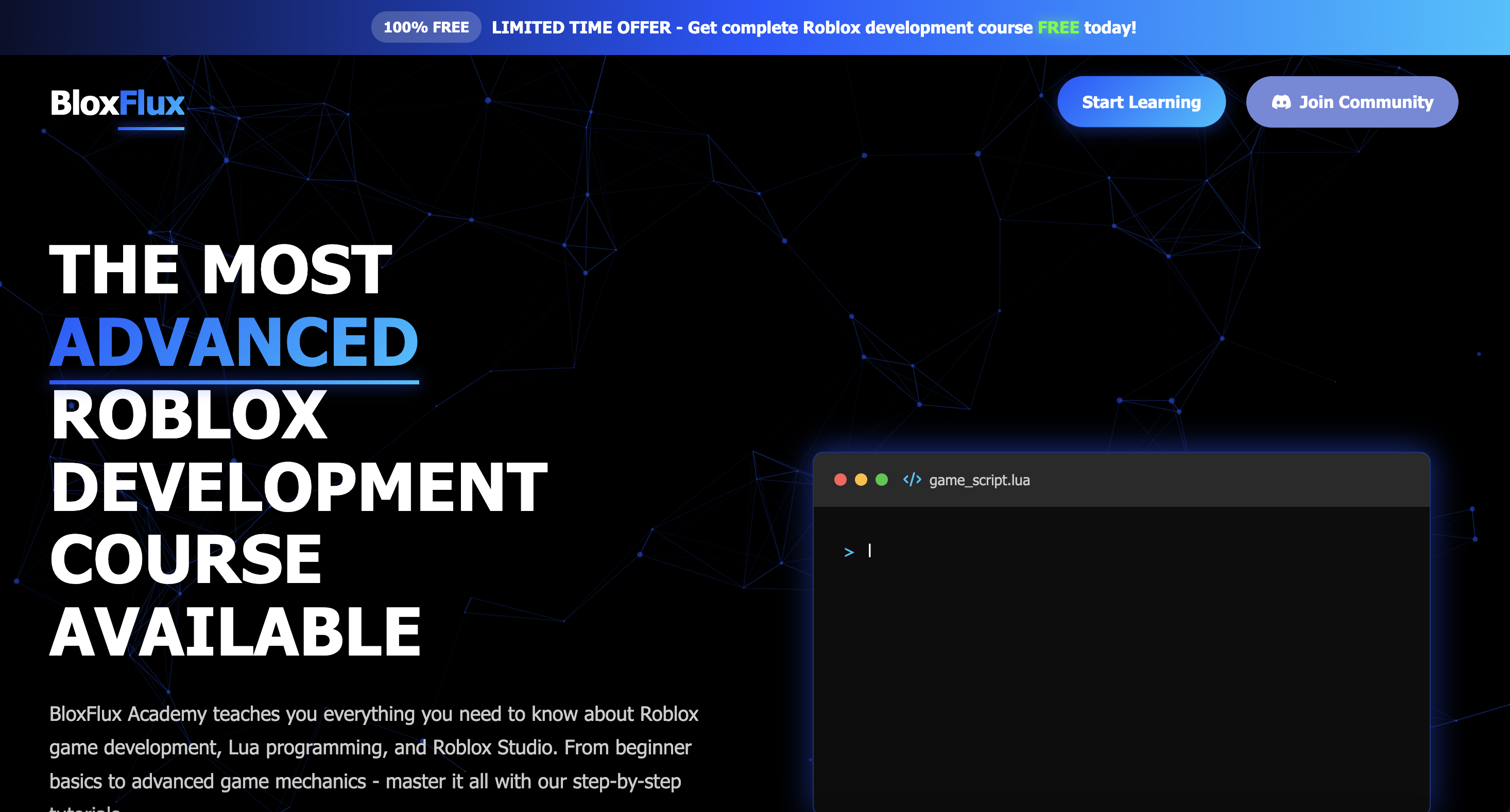 BloxFlux Academy Website